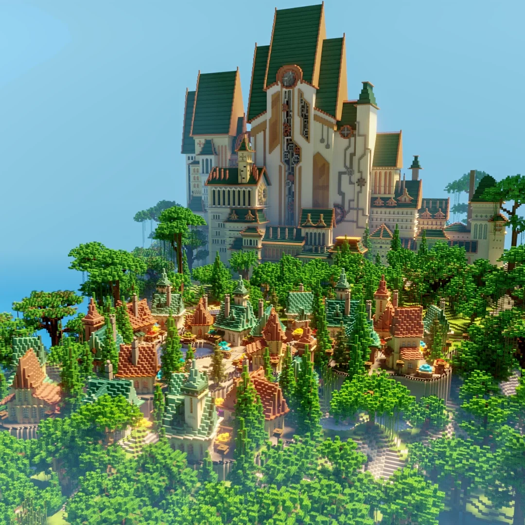 Minecraft Piltover Arcane survival spawn map render