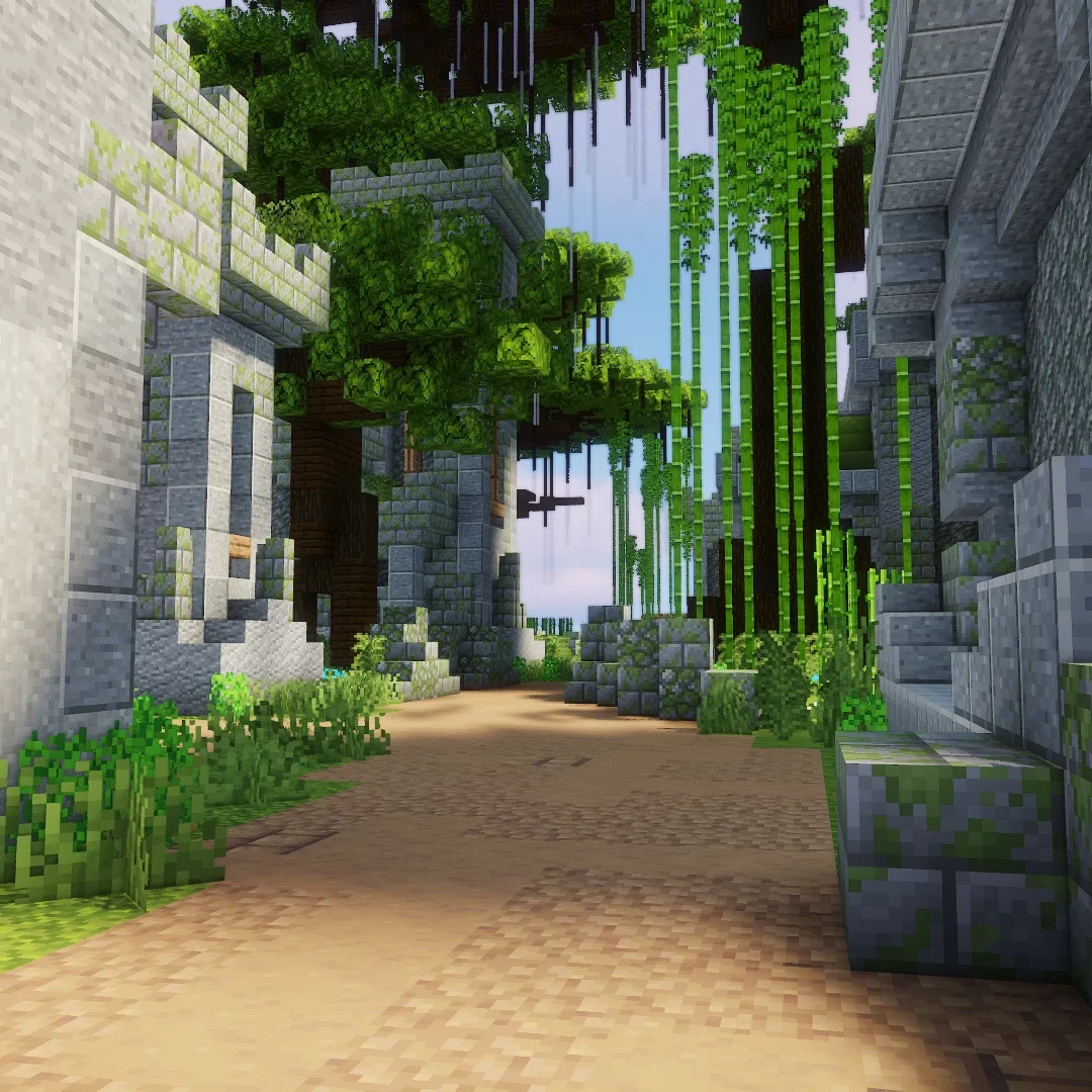 Minecraft Pecan skyblock lobby map road