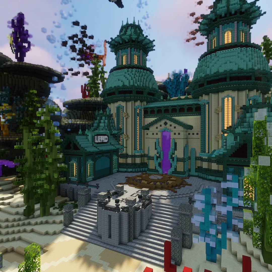 Minecraft Poseidon Skyblock lobby spawn