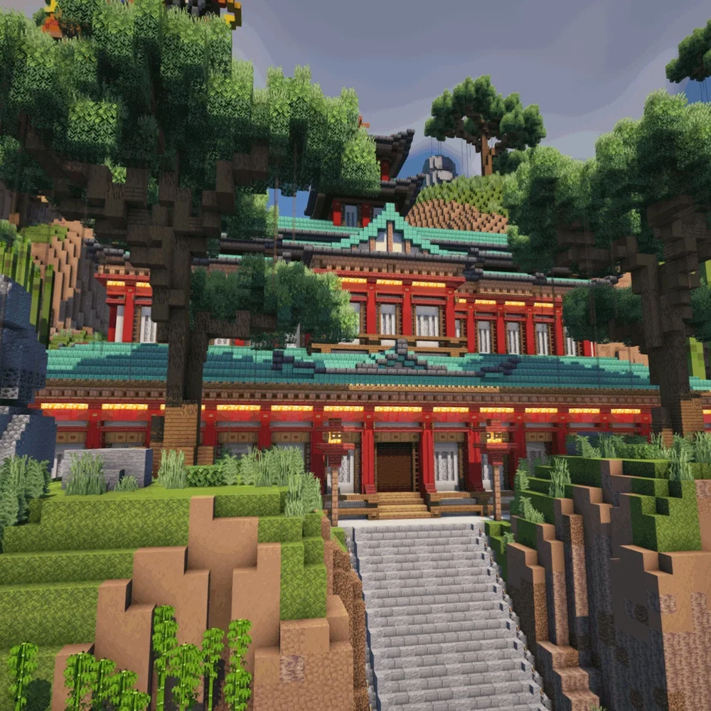 Minecraft Ryu Skyblock spawn map close-up