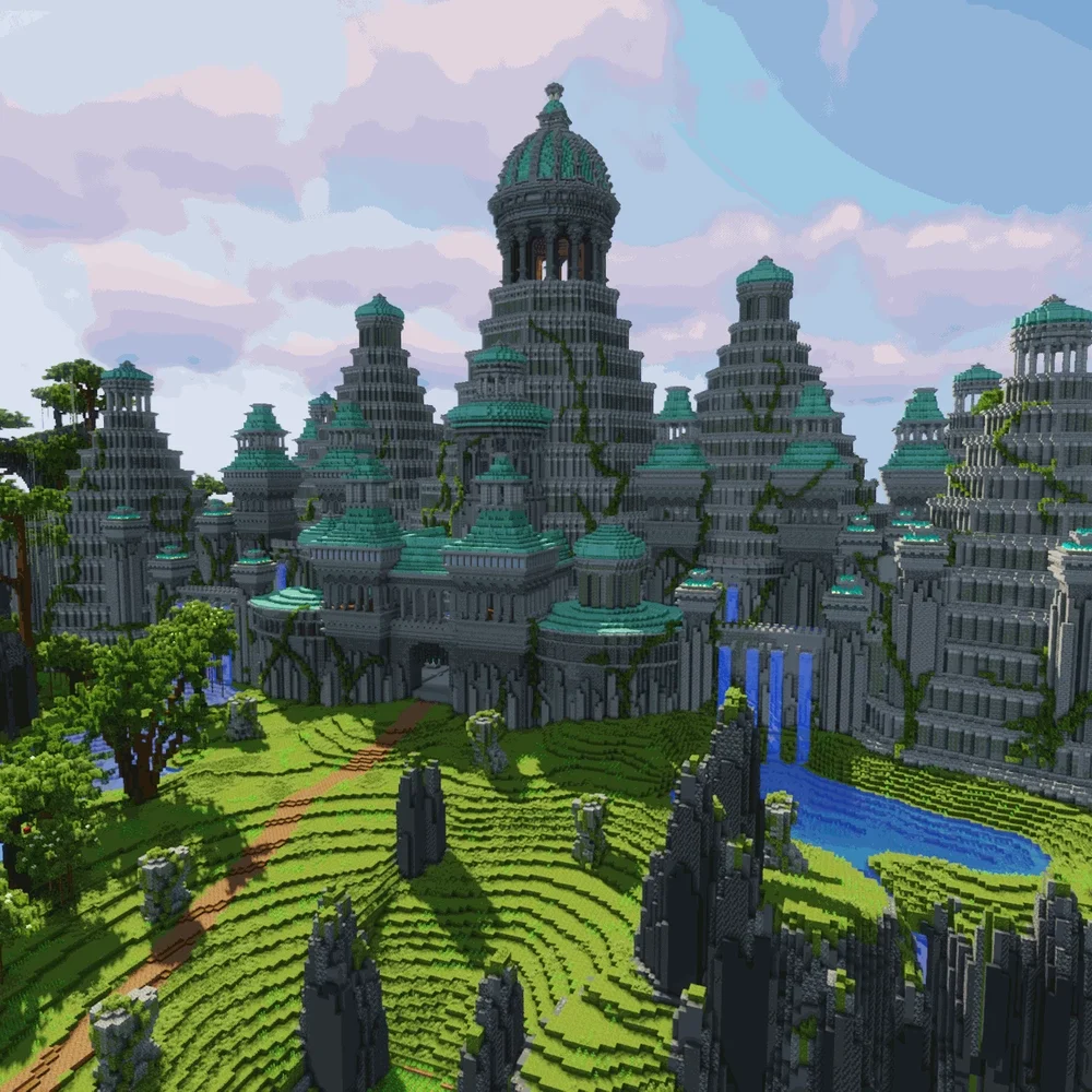 Minecraft Varia server spawn hub map render